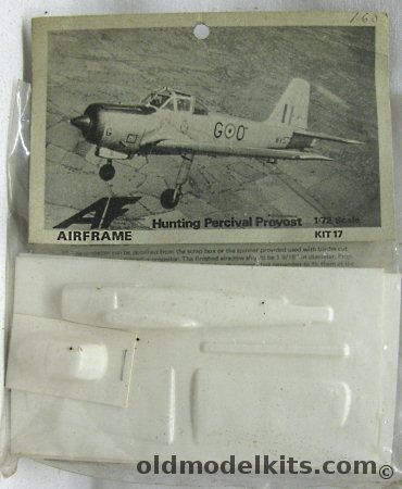 Airframe 1/72 Hunting Percival Provost - Bagged, 17 plastic model kit